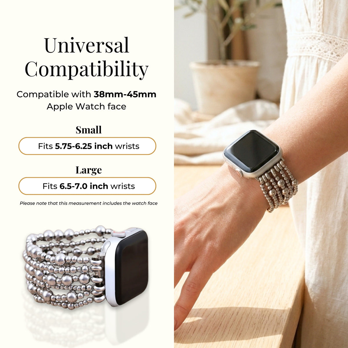 플래티넘 데뮬 스트레치 Apple Watch 스트랩