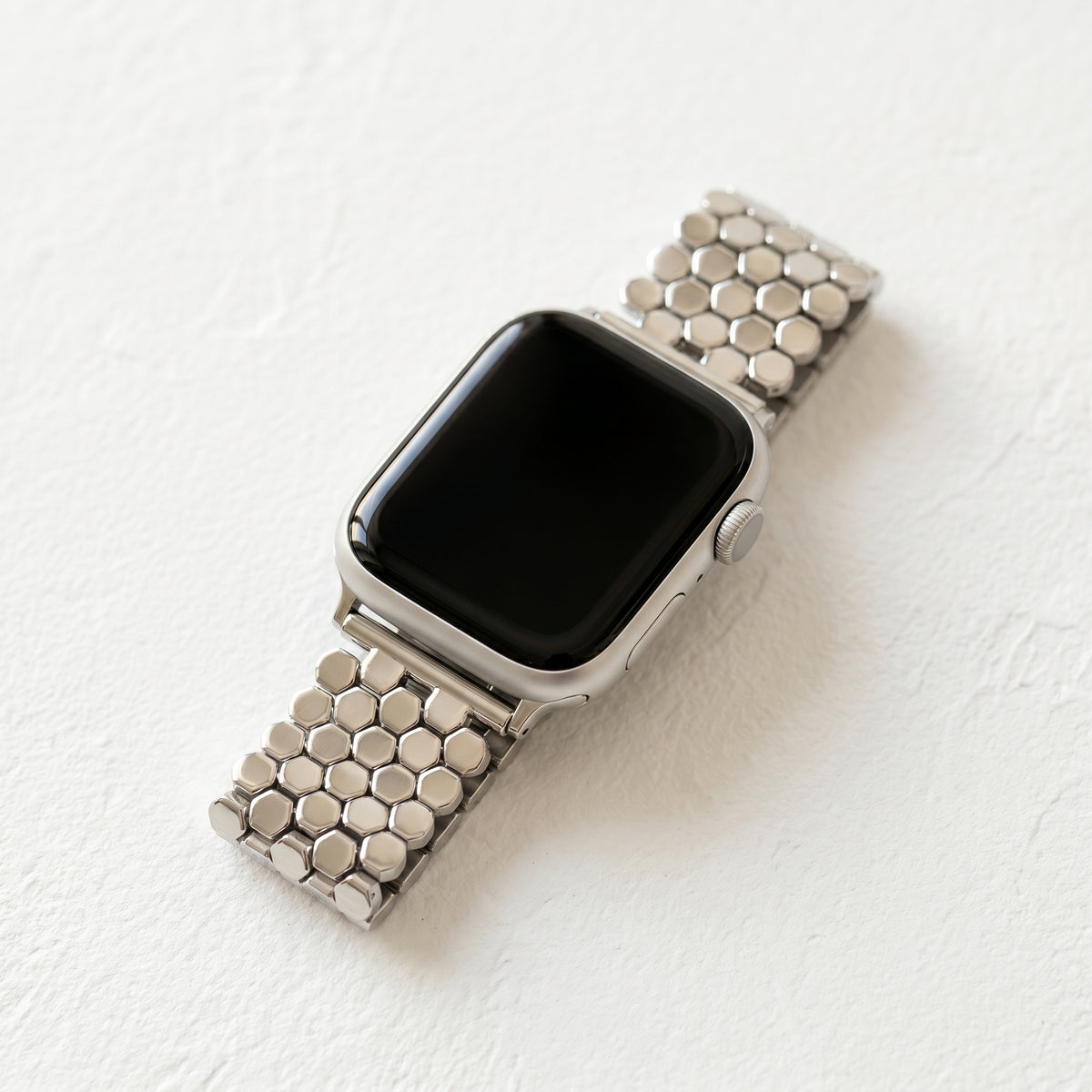 실버 허니콤 럭셔리 Apple Watch 스트랩