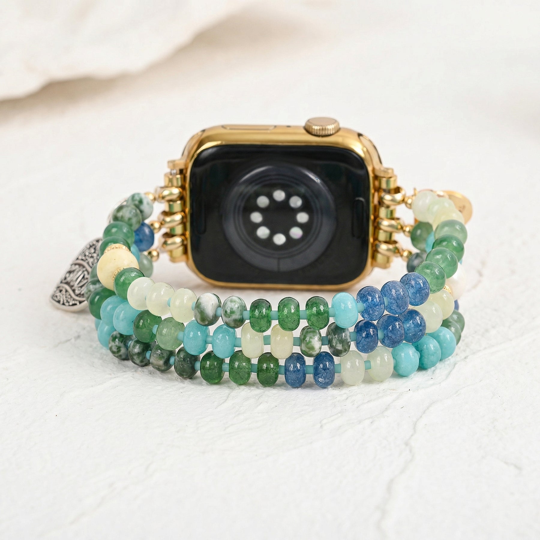 제이드 펄 러브 MOM 스트레치 Apple Watch 스트랩