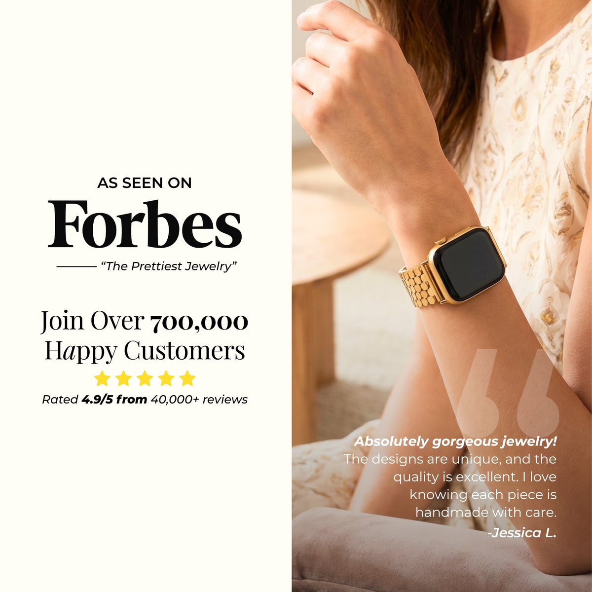 실버 허니콤 럭셔리 Apple Watch 스트랩