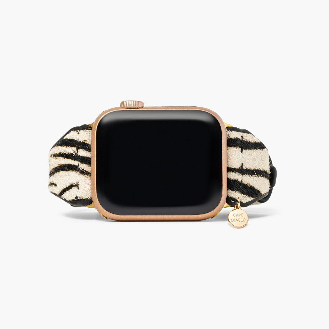 Zebra Luxe 가죽 Apple Watch 스트랩