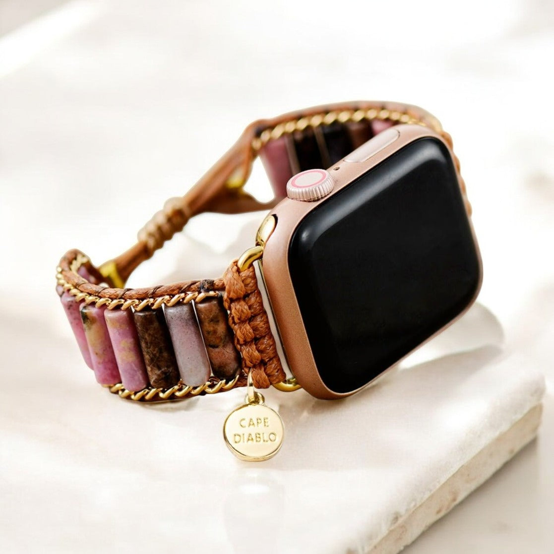 Blooming Rhodonite Apple Watch Strap
