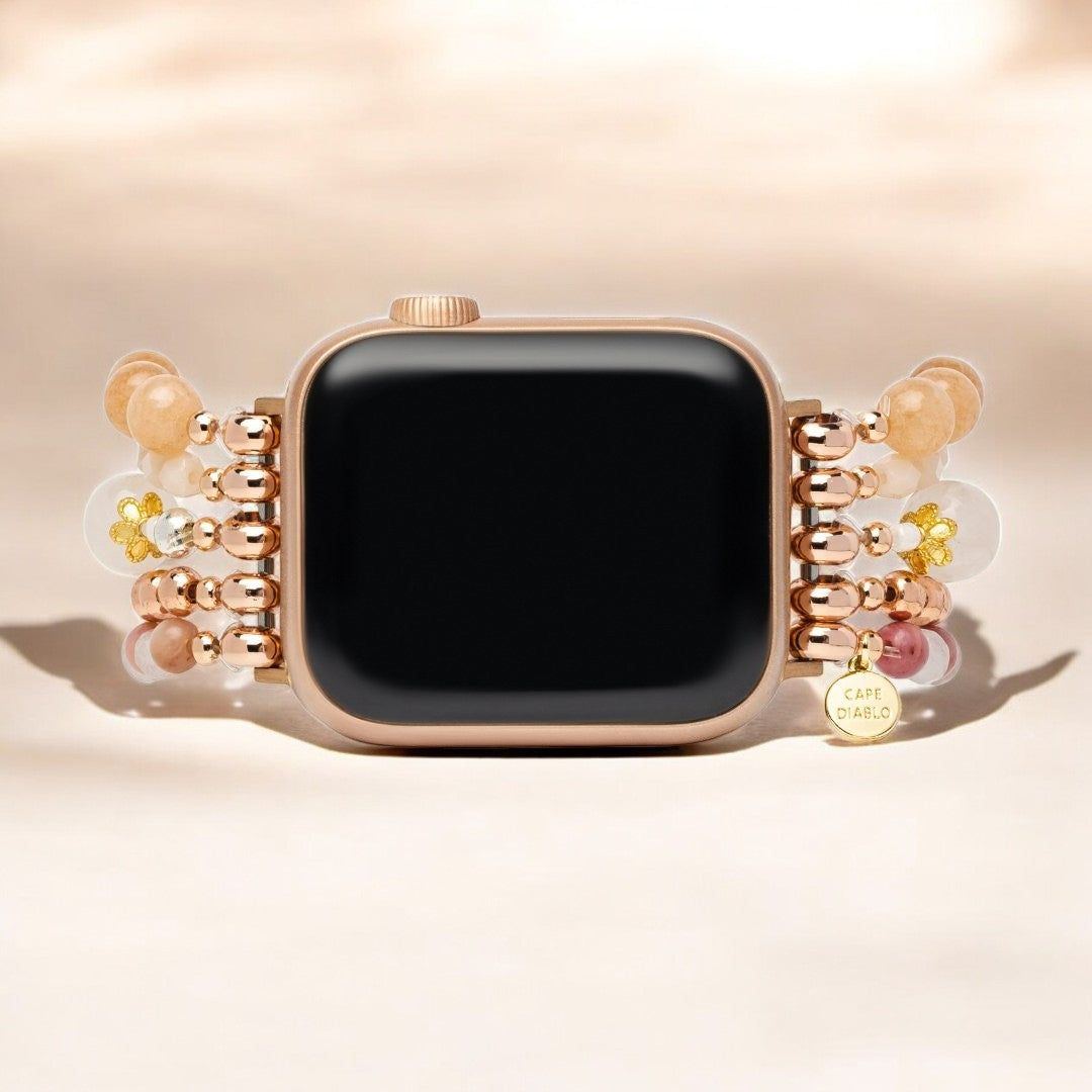 버건디 로즈 스트레치 Apple Watch 스트랩