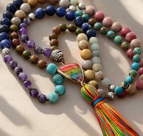 Chakra Charm Tassel Necklace