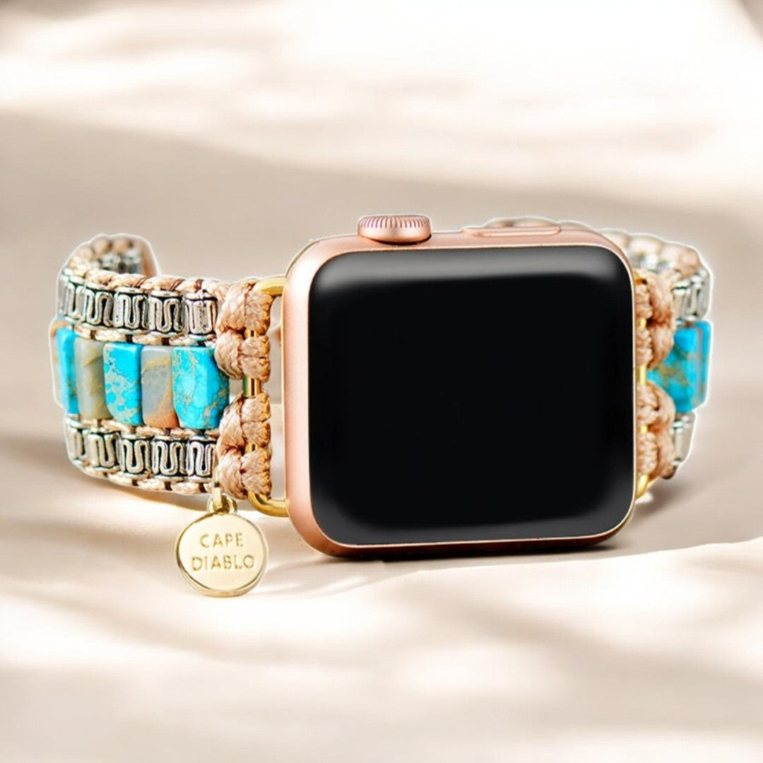 신성한 아이보리 터쿼이즈 Apple Watch 스트랩