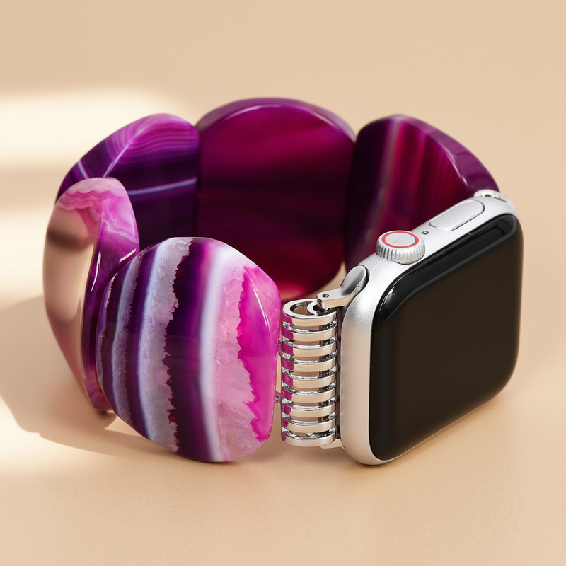 미스틱 플럼 아게이트 스트레치 Apple Watch 스트랩