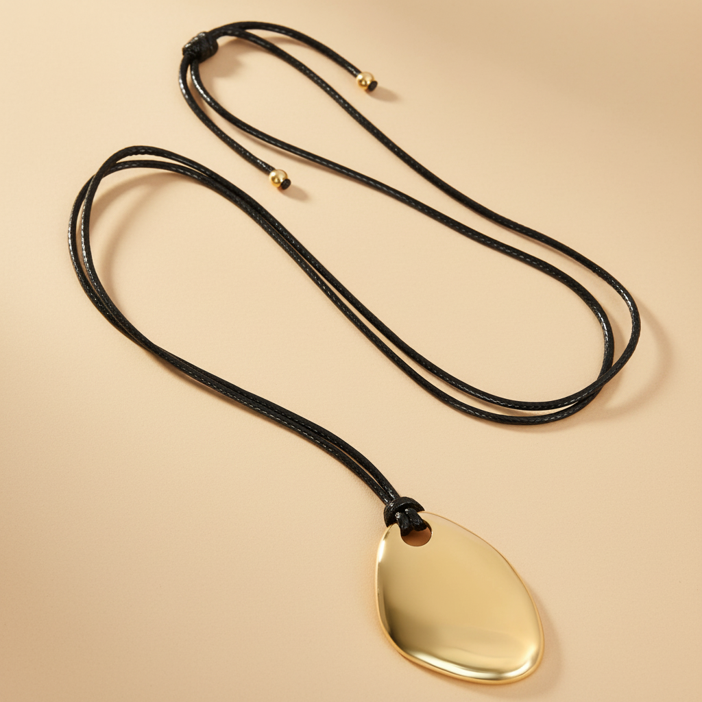 Golden Pebble Necklace