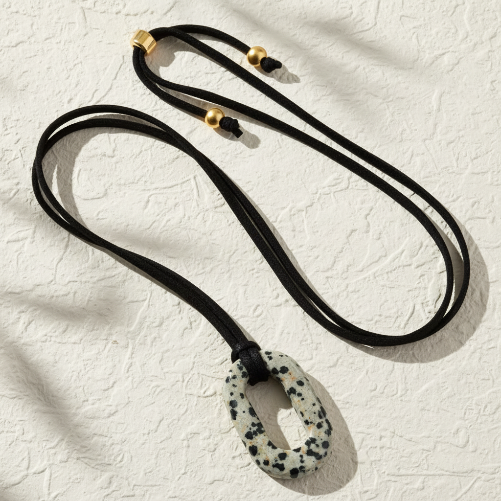 스웨이드 터쿼이즈 세레니티 목걸이