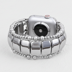 플래티넘 누아르 신축성 애플 워치 줄끈