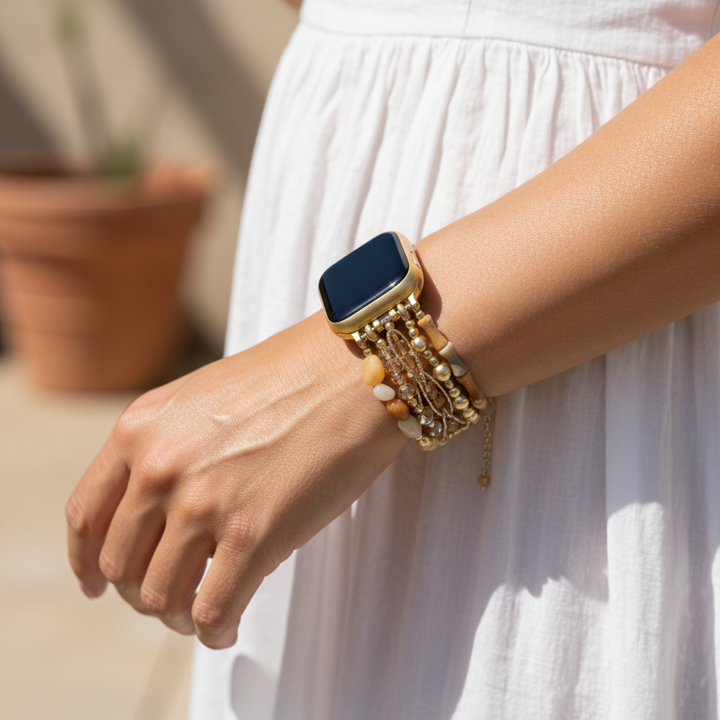 사하라 석양 늘어나는 Apple Watch 줄넘이