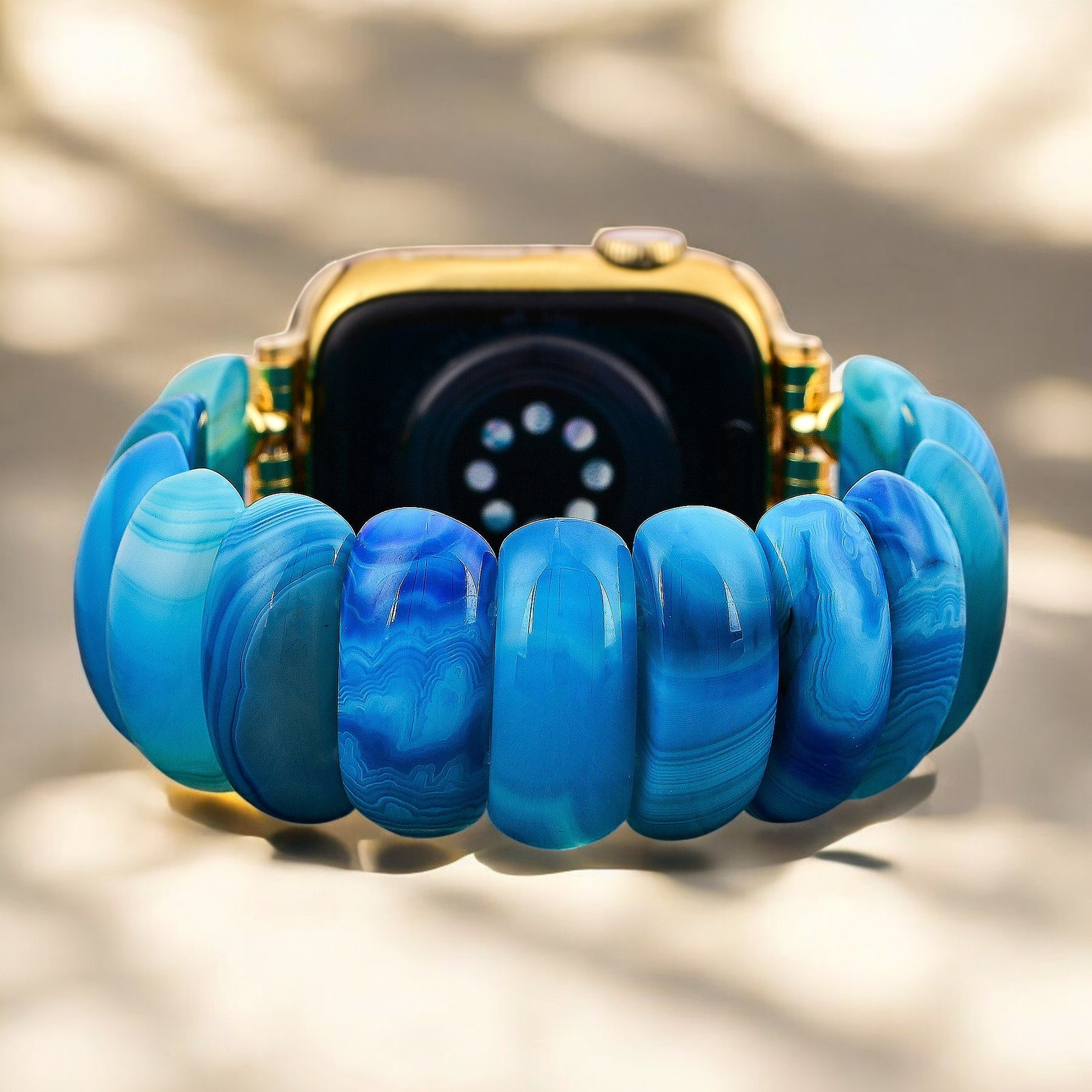 블루 라군 아게이트 스트레치 Apple Watch 스트랩