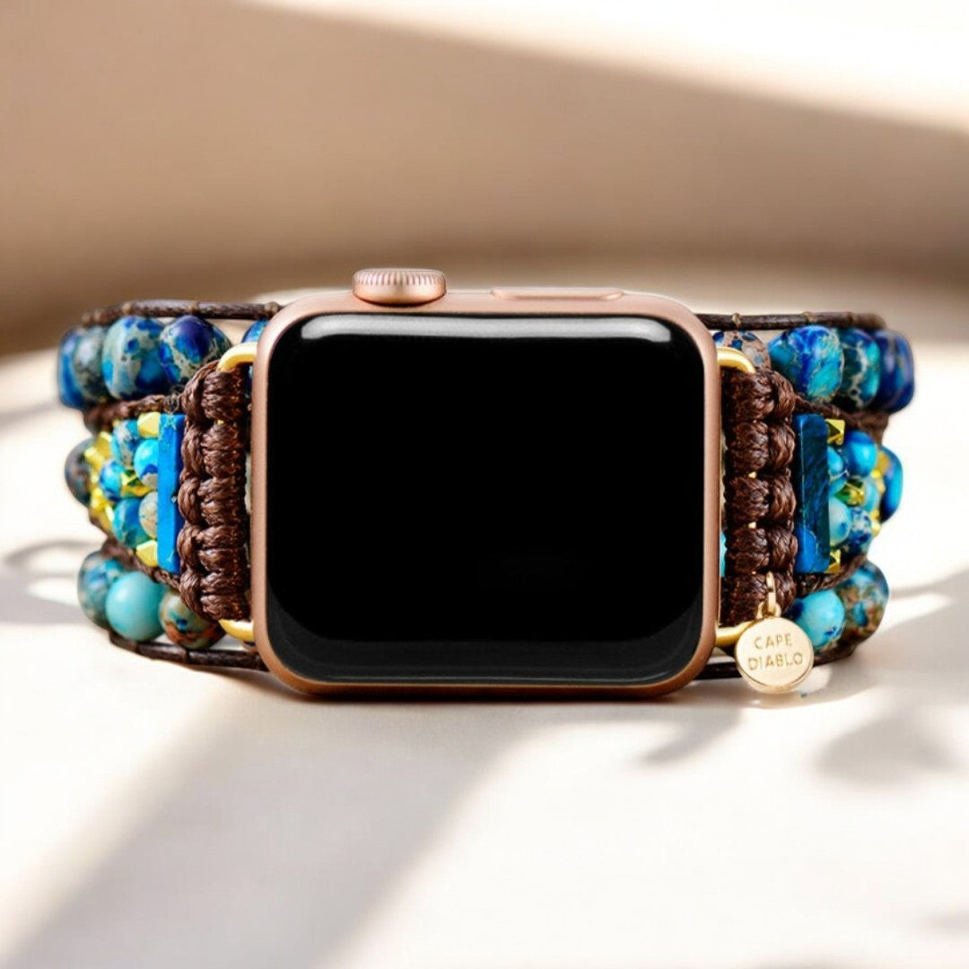 우아한 블루 재스퍼 Apple Watch Strap
