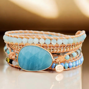 Healing Amazonite Protection Wrap Bracelet
