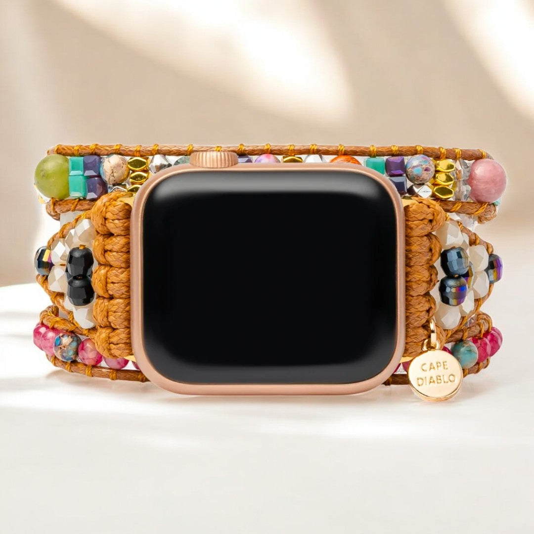 힐링 자수정 보호 Apple Watch Strap