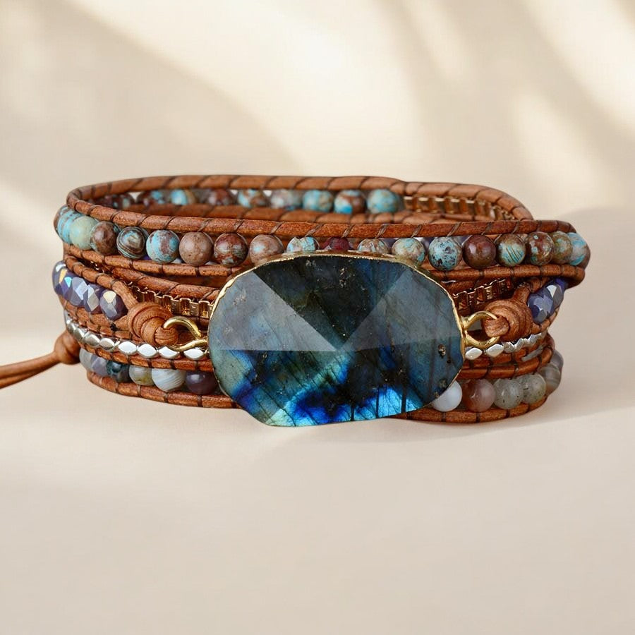 Labradorite Wanderer Wrap Bracelet