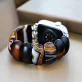 보헤미안 오닉스 엘레강스 스트레치 Apple Watch 스트랩