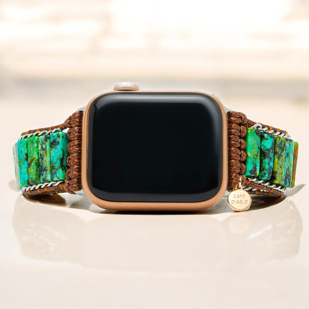 남성용 아프리카 청록색 Apple Watch Strap