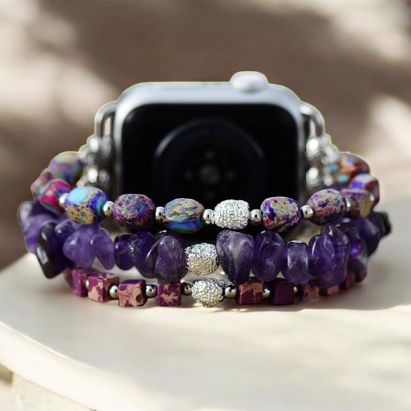로열 자수정 스트레치 Apple Watch 스트랩