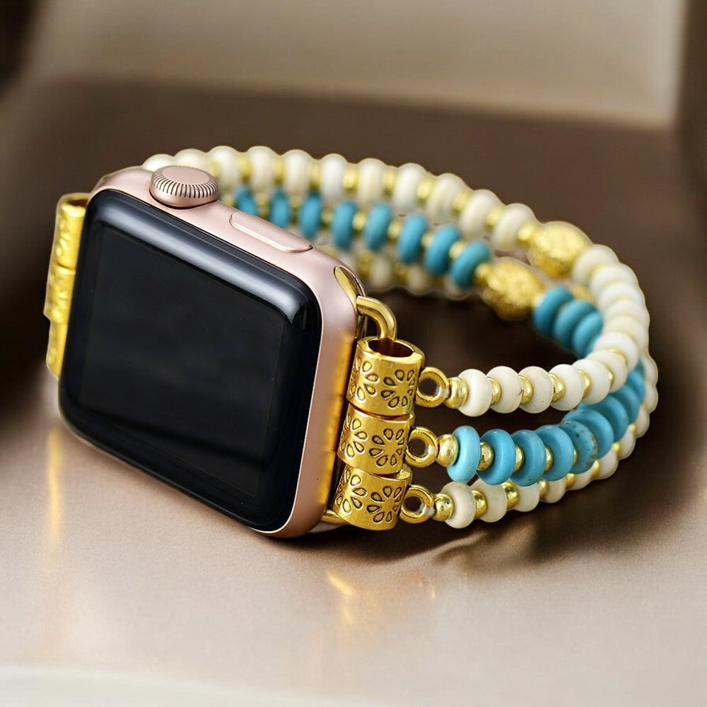 터쿼이즈 하울라이트 스트레치 Apple Watch 스트랩