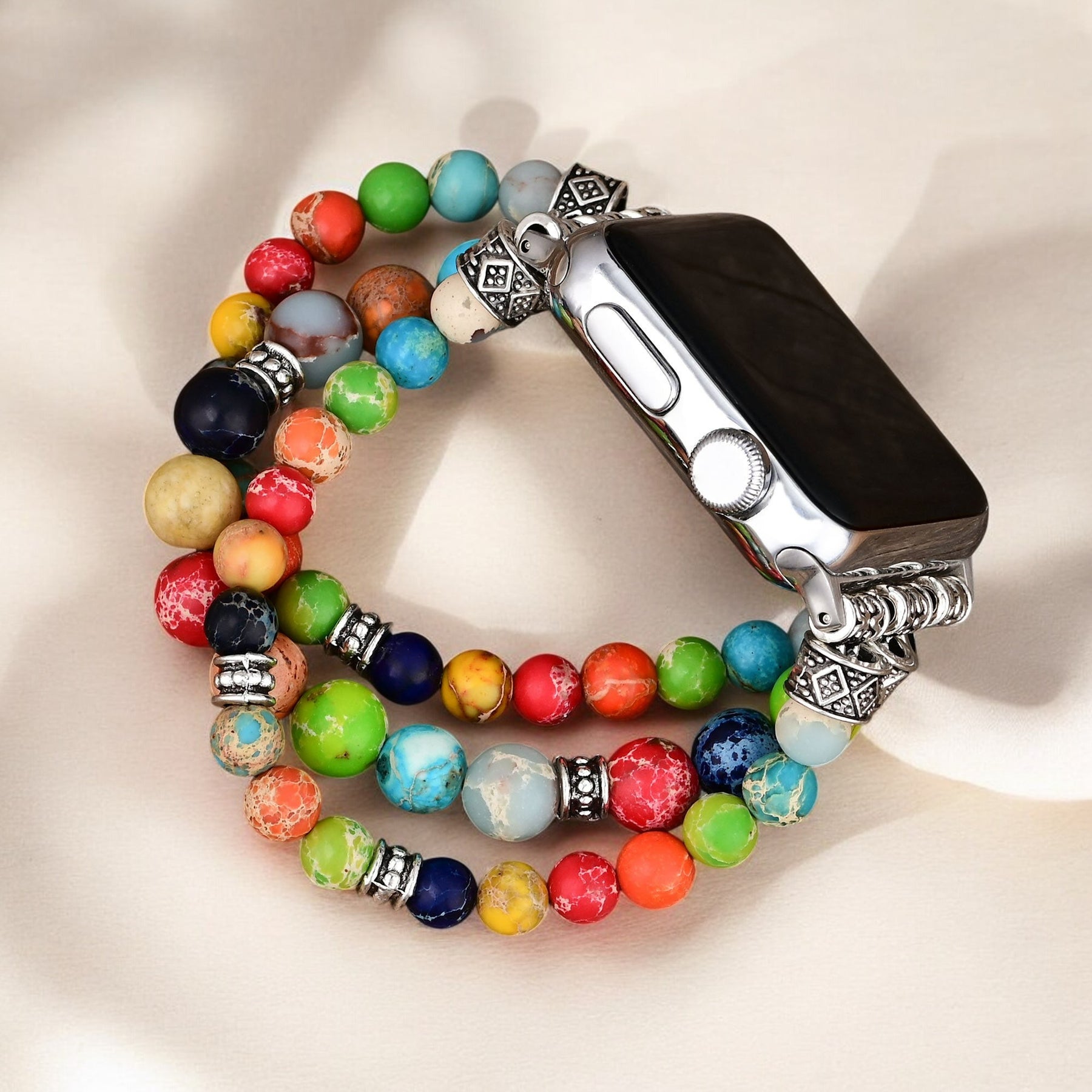 생기 넘치는 차크라 스트레치 Apple Watch 스트랩