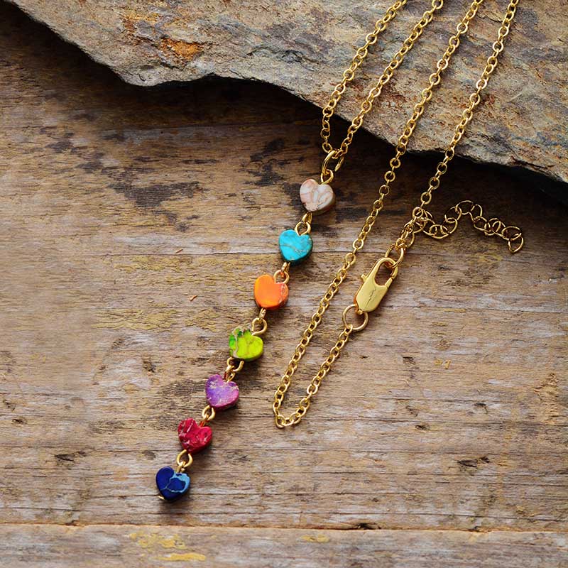 Wind 7 Chakra Moonlight Gold Chain Necklace