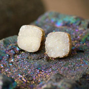 Magical Druzy Snow Earrings - Cape Diablo