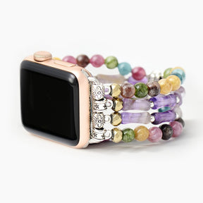 Mosaic Amethyst Stretch Apple Watch Strap - Cape Diablo